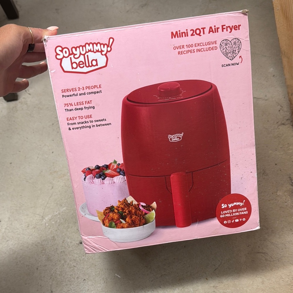 Bella Red Mini 2QT Air Fryer